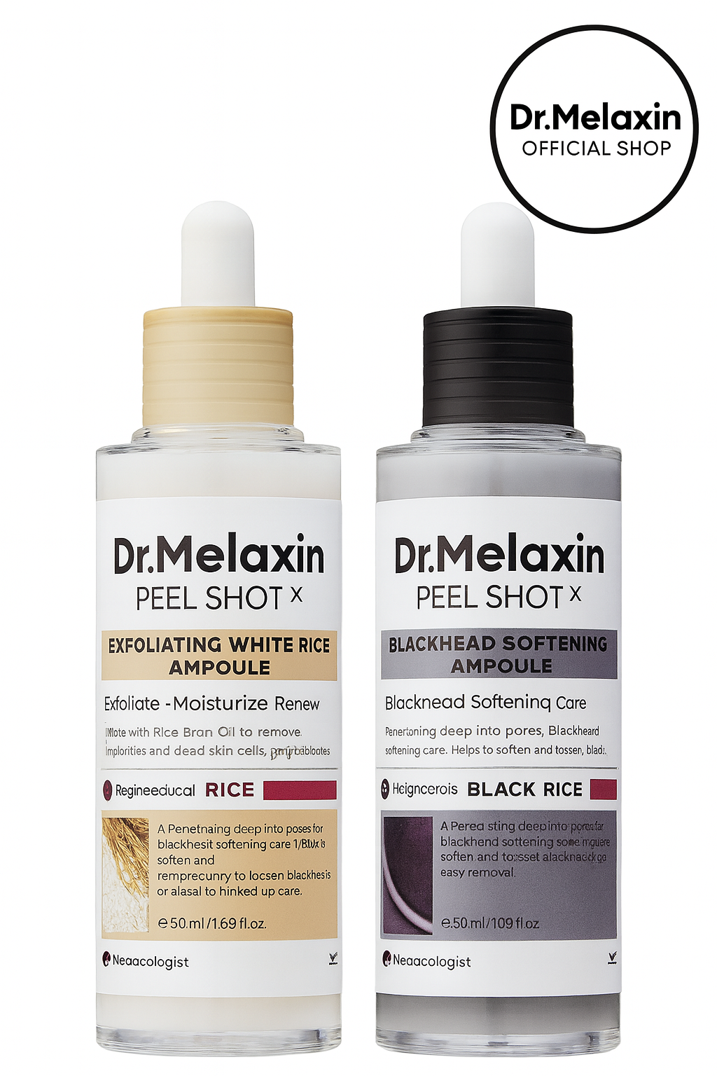 Dr. Melaxin Rice Exfoliating Serum Facial Moisturizing Soften Serum Blackhead Removal Hydrating Pore Shrinking Korean Skin Care