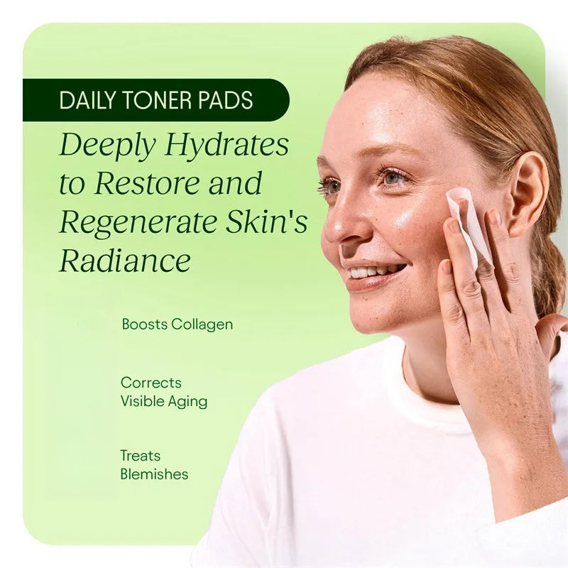 Korean Skincare Cleansing Centella Asiatica Niacinamide Peptides Hydrating Facial Cotton Pads Minimizing Toner Pads