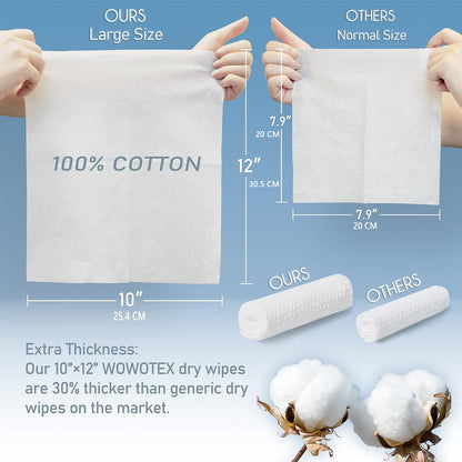 100% Cotton Biodegradable Disposable Face Towel