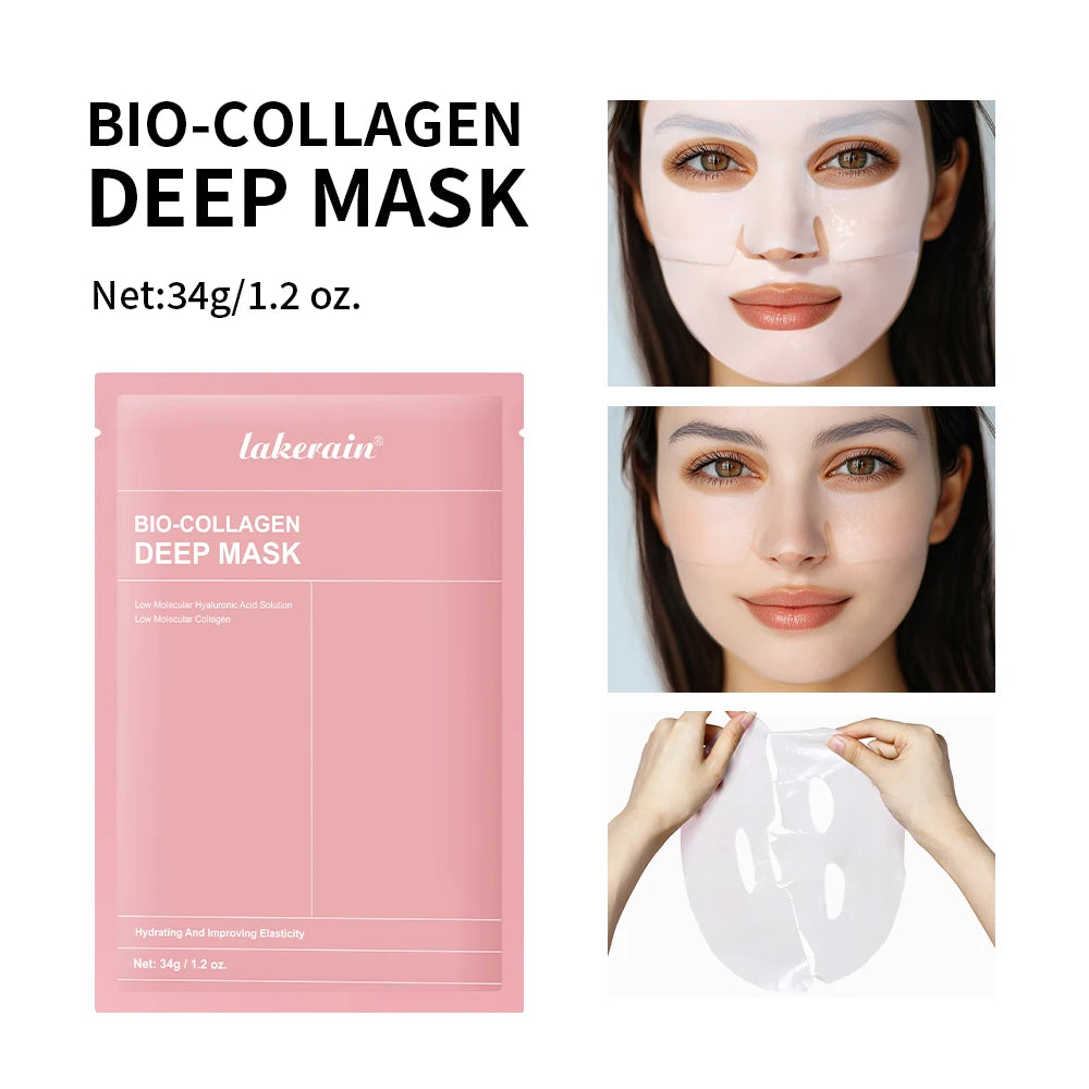 Korean Deep Collagen Peel Off Anti Wrinkle Lifting Skin Care Bio Pack Overnight Wrapping Face Masks