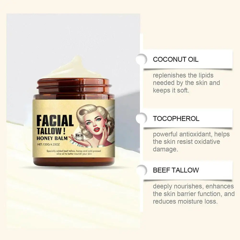 Whipped Grass Fed Beef Tallow And Honey Balm Moisturizer