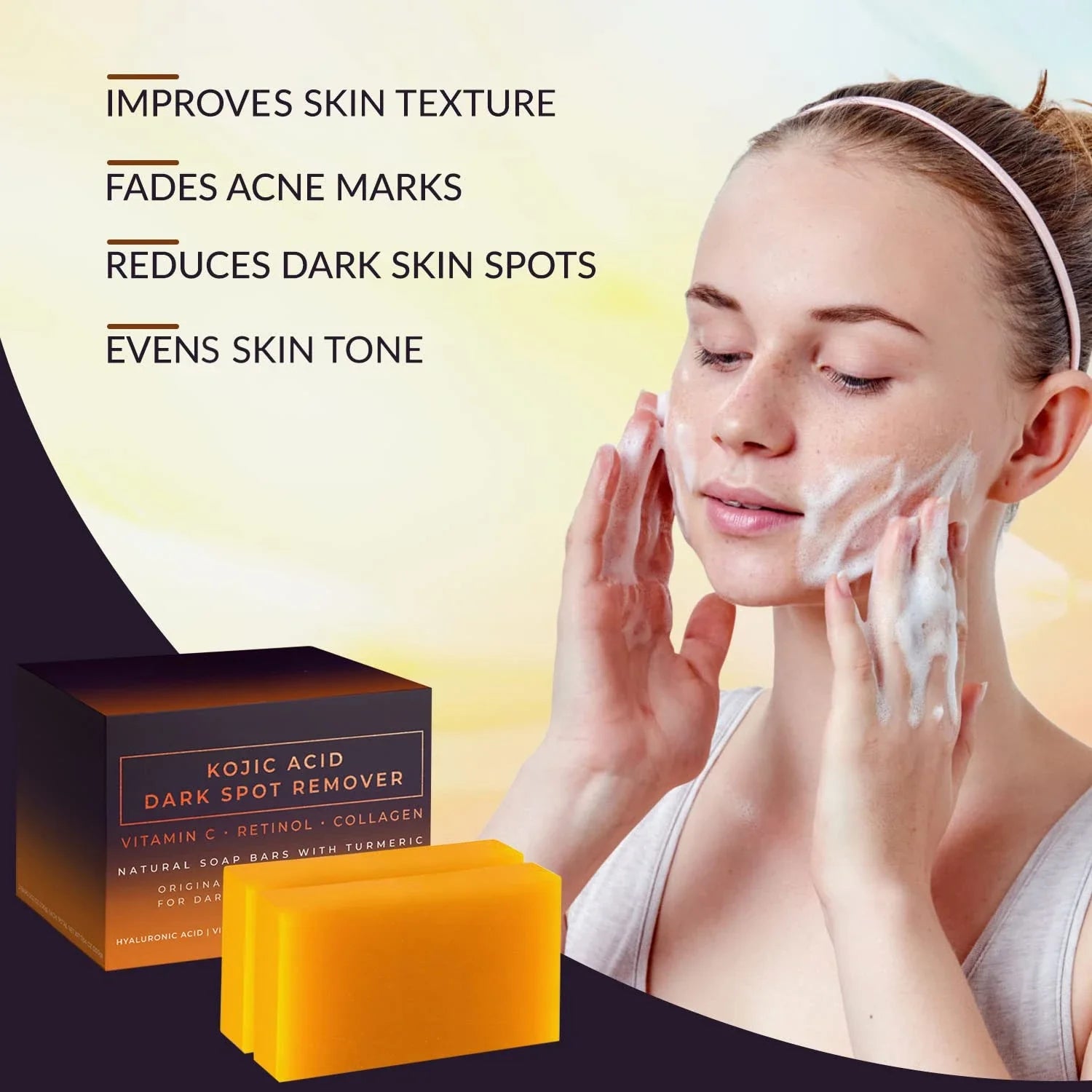 Kojic Acid Dark Spot Removing &amp; Brightening Soap Moisturizer