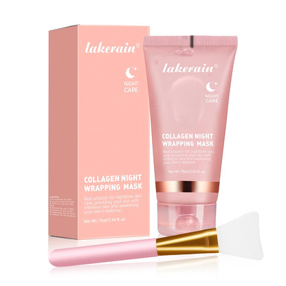 Korean Deep Collagen Peel Off Anti Wrinkle Lifting Skin Care Bio Pack Overnight Wrapping Face Masks