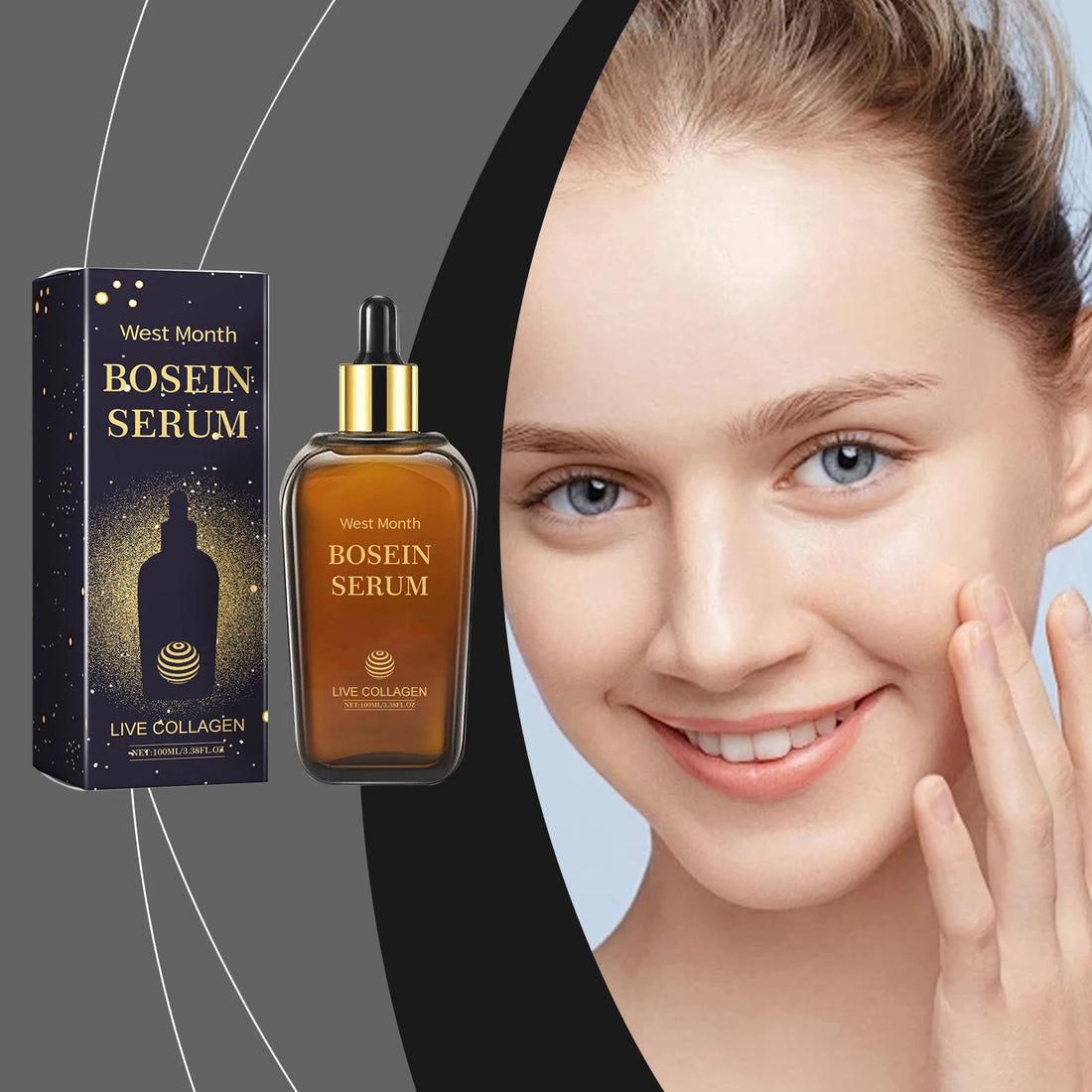 Korean Collagen Anti-Wrinkle Essence Firming Fade Fine Lines Face Tighten Whitening Sagging Moisturizer (Instant Effect)